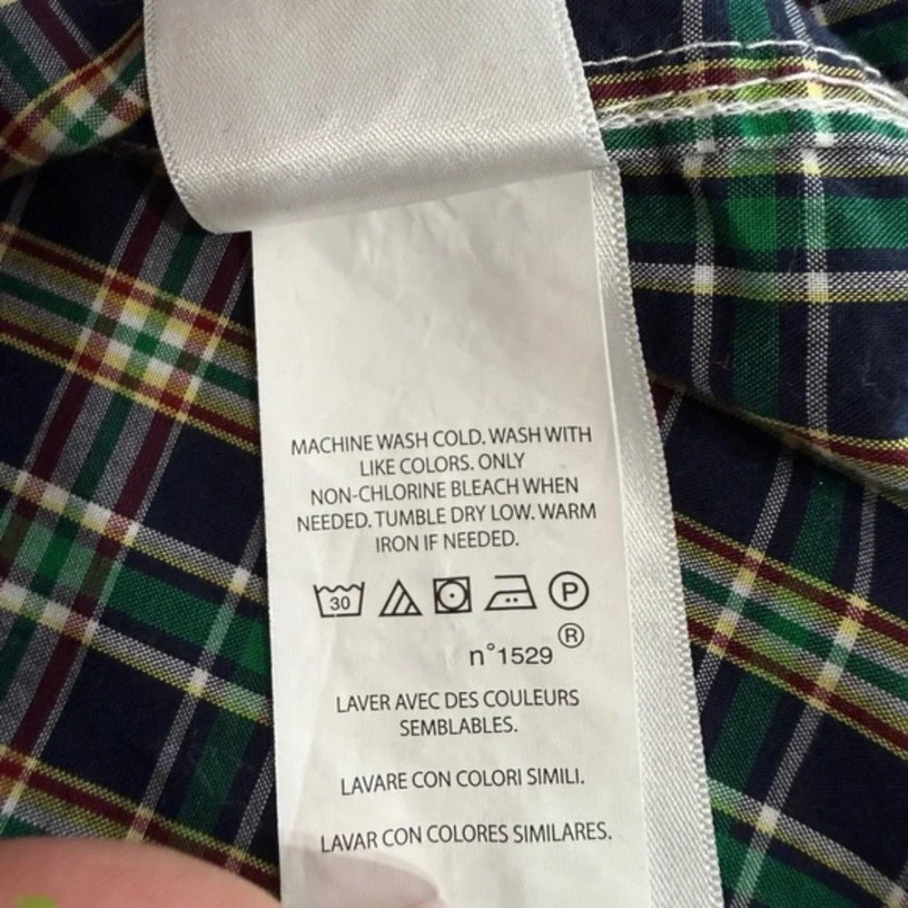 Ralph Lauren Boys XL (18-20) Pre-Owned‎ Plaid Natural Stretch Button Down Shirt